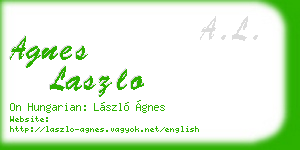 agnes laszlo business card